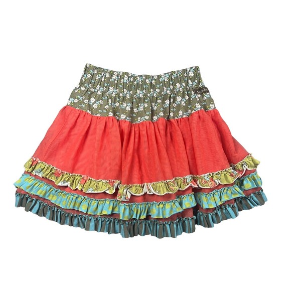 Matilda Jane Twirling Tulle Skirt Girls Secret Fields Tiered Ruffles Size 8 - Picture 1 of 9